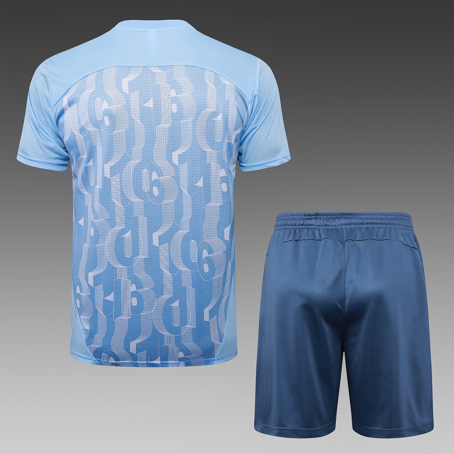 Short-Sleeved Manchester City Light Blue Inkjet