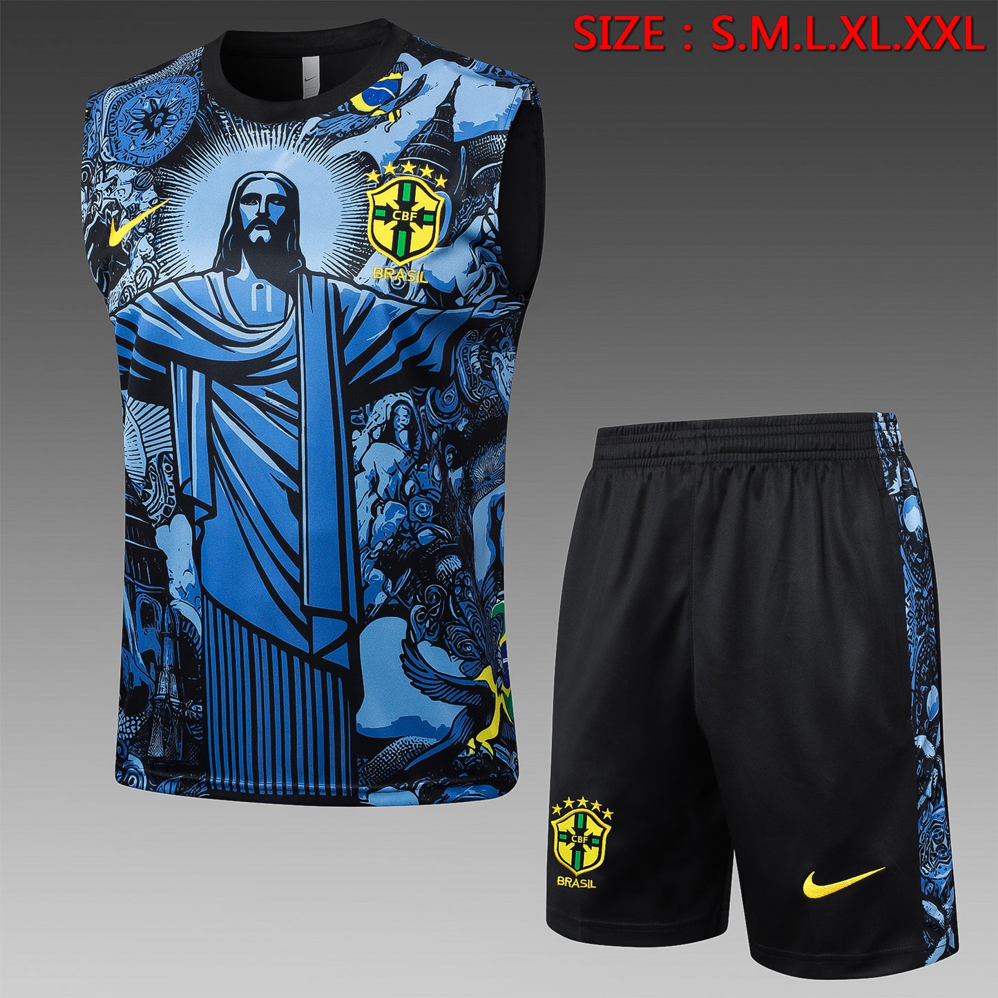 Vest Brazil Grey Blue Inkjet