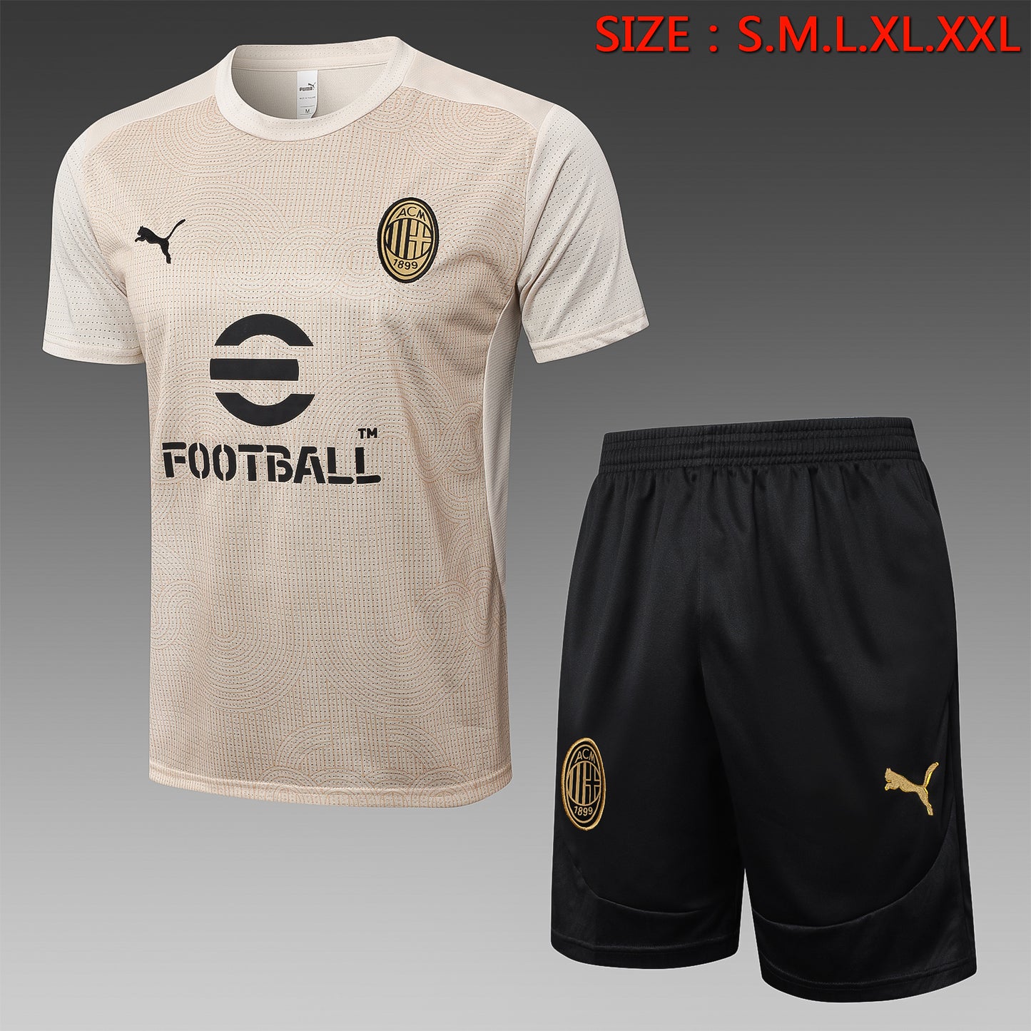 Short-Sleeved AC Milan Apricot