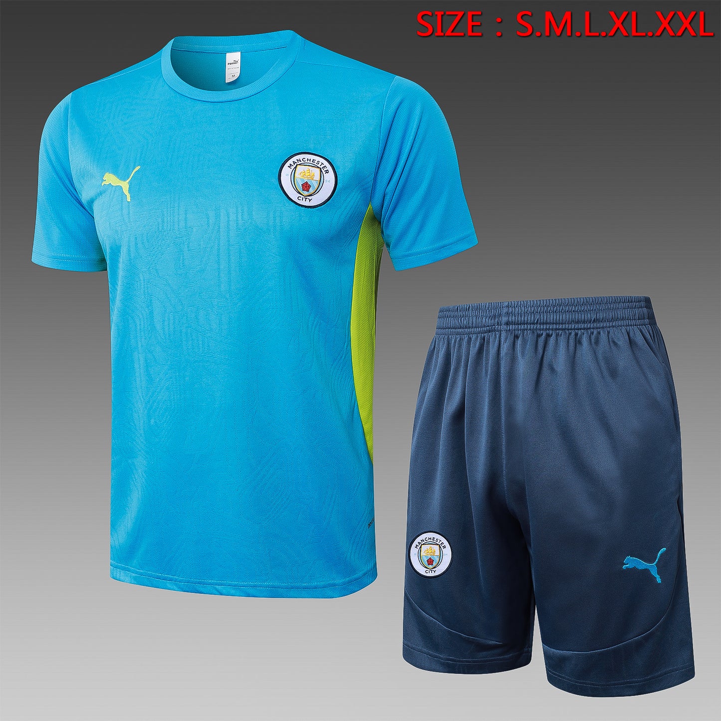 Short-Sleeved Manchester City Lake Blue