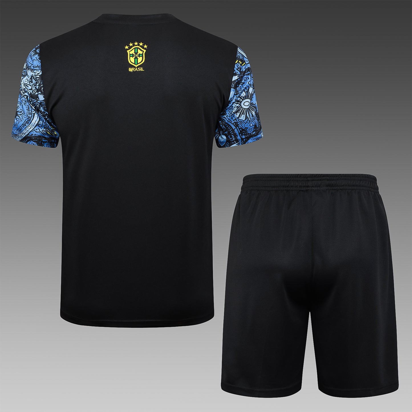 Short Sleeve Brazil Grey Blue Inkjet