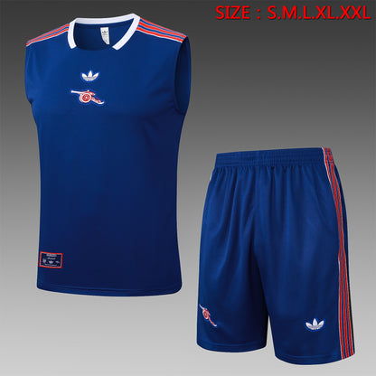 Arsenal 1990s Retro Blue Sleeveless Training Jersey