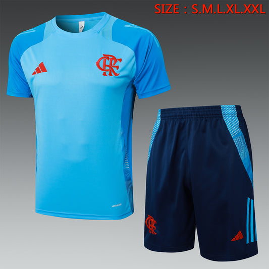 Short-Sleeved Flamenco Light Blue