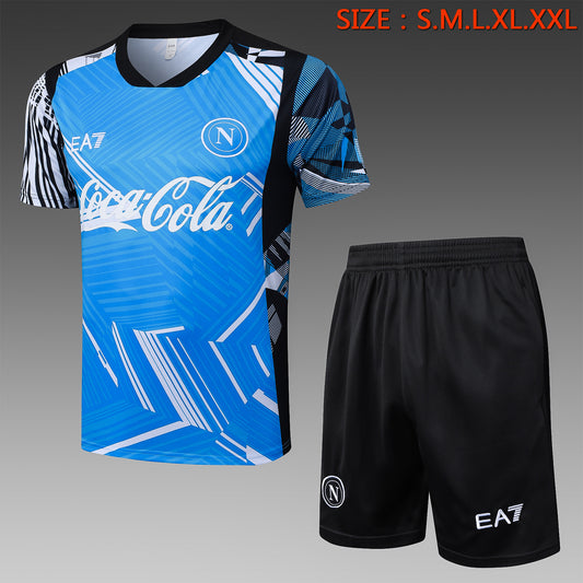 Short Sleeve Naples Lake Blue Inkjet