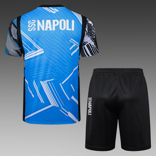 Short Sleeve Naples Lake Blue Inkjet