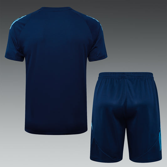 Short-Sleeved Flamenco Blue