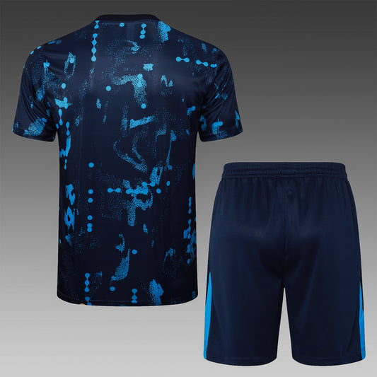 Short-Sleeved Chelsea Royal Blue Inkjet