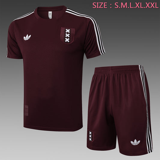 Short Sleeve Ajax Dark Red Retro Edition