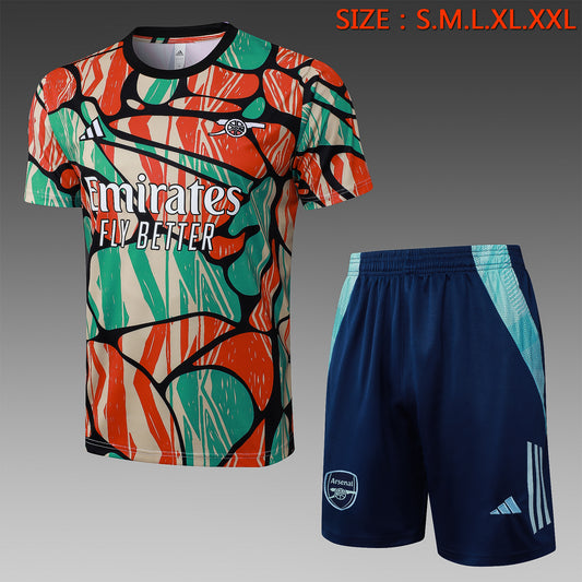 Short-Sleeved Arsenal Red And Green Inkjet