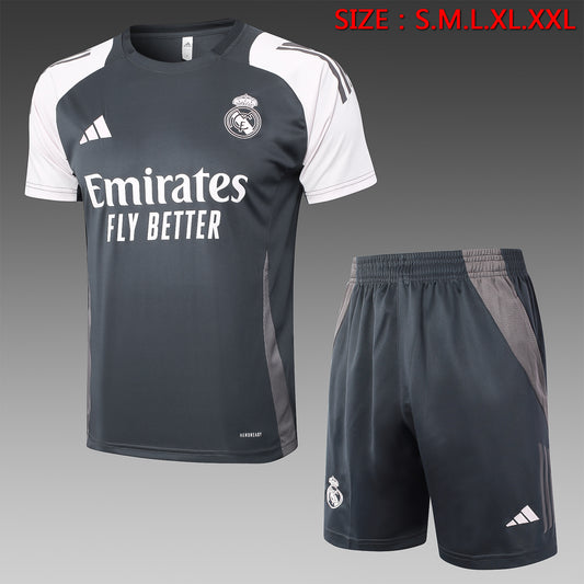 Short Sleeve Real Madrid Grey
