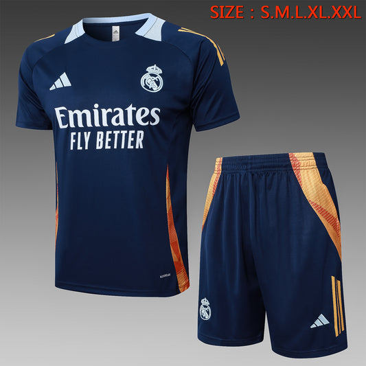 Short-Sleeved Real Madrid Blue