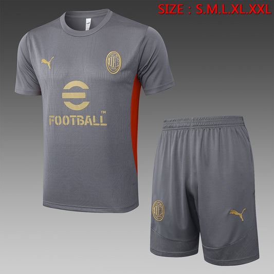 Short-Sleeved AC Milan Grey